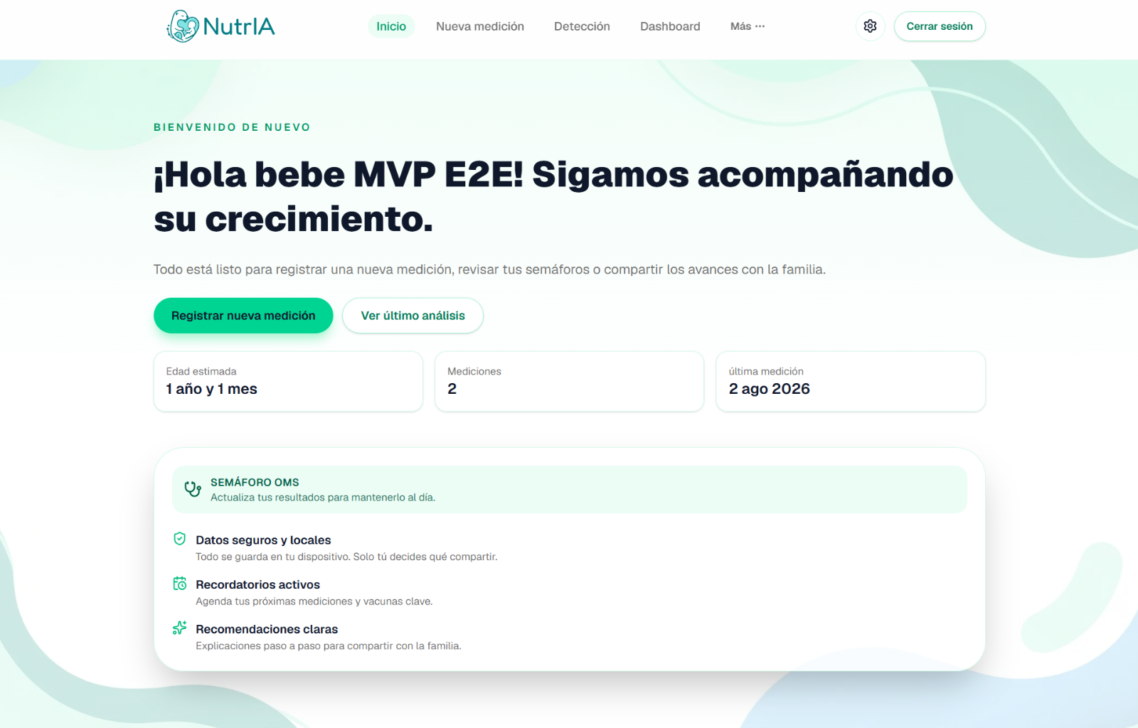 NutrIA Dashboard Principal